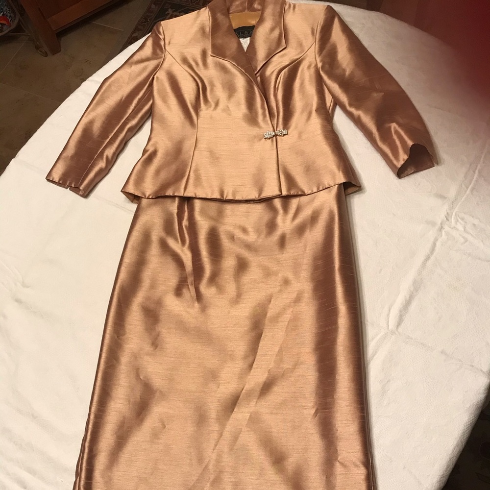 Gold formal jscket and long skirt